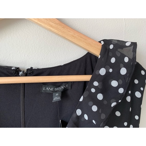 ❌SOLD❌ Lane Bryant Black White polka dot jumpsuit - Picture 4 of 6